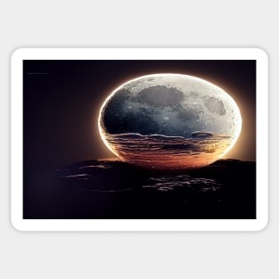 Unwind With The Moon And Relax Into Space Sticker